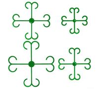 Double Hook Plant Support Rack for Indoor Gardening with Four Pieces to Support Stem Training and Vertical Development (Green)