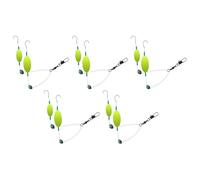 Double-Hook Reverse Bottom Rig, Double Reverse Fishing Hook Set with Gold Sleeve Jig Lure Rig, Anti-Tangle Snag-Free Hooks for Freshwater & Saltwater Casting (B, #12)