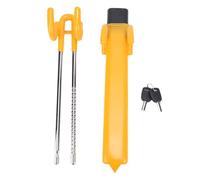 Double Hook Steering Wheel Lock, Heavy Duty Anti-Theft Device with 2 Keys Adjustable Length Vehicle Security Lock for Car SUV Pickup Truck Universal Fit