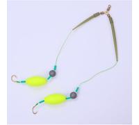 Double Hook Suspended Rig System Featuring Anti Bottom Design And Rotating Swivel To Prevent Tangles While Fishing Over Debris In Lakes And Rivers(D)