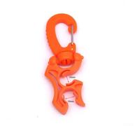 Double Hose Holder with Clip for Scuba Diving Equipment, Holds 2 Hoses Securely, Ideal for BCD Regulators (Orange 10 * 10mm)