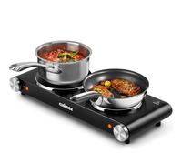 Double Hot Plate, CUSIMAX Electric Burner, 2500W Portable Electric Hob