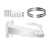 Double Installation Security Camera Mounting Bracket Weatherproof Aluminum Alloy Base with Concealed Cable Management Resistant CCTV Mounting