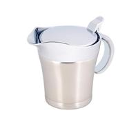 Double Insulated Gravy Boat, Stainless Steel Sauce Jug with Hinged Lid Sauce Gravy Boat Pot Serving Jug for Home Kitchen (Small 450ml)