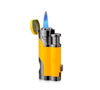 Double Jet Flame Torch Lighter, Powerful Windproof Double Flame, High Temperature, Exquisite Workmanship for Men, Ideal for Outdoor Use and Barbecues