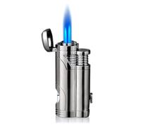 Double Jet Flame Torch Lighter, Windproof Double Flame with High Temperature, Powerful and Exquisite Workmanship for Men, Perfect for Outdoor Use
