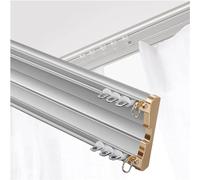 Double Joint Curtain Rail System Elegant 1m Ceiling Track Kit with All Accessories for Easy Curtain Partition Installation Stylish Grey Color