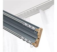 Double Joint Curtain Rail System Elegant Ceiling Track Kit for Easy Installation Includes All Accessories for Curtain Partitions 1m Blue Color