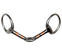 Double Jointed Eggbutt Snaffle Bit Copper Rolls
