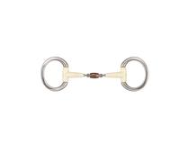 Double jointed olive bit for horses + copper roller Soyo Happy mouth "contour"