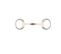 Double jointed olive bit for horses + copper roller Soyo Happy mouth "contour"