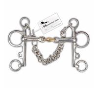 Double Jointed Pelham Bit Lozenge Copper Joint Horse Bits Equestrian (5")