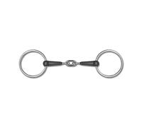 Double jointed rubber bit for horse Waldhausen d