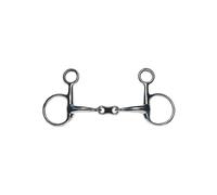 Double jointed snaffle bit for horse in stainless steel JP Korsteel