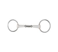 Double jointed snaffle bit with rings for horse Beris