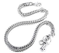 Double K Basic Strong Leash Heavy Biker Trucker Key Jean Wallet Chain (20") SLV CS1120