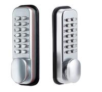 Double Keypad Mechanical 14 Key Combination Lock, Keyless Entry Security for Home Gates, Fences, Windows, Hotel