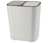 Double Kitchen Trash Can with Lid - 2 Compartment Garbage Bin for Dry & Wet Waste Separation, Space-Saving Design, Sturdy, Stylish, Easy to Clean for Home & Restaurant Use