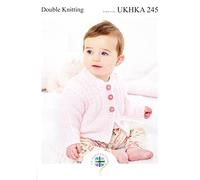 Double Knit Knitting Pattern for Baby Cardigan Jacket & Blanket (UKHKA 245)