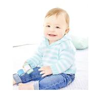 Double Knit Knitting Pattern for Baby Striped or Plain Hoodie & Sweater (UKHKA 244)