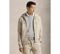 Double Knit Tech Hoodie with Zip Fastening Beige Marl