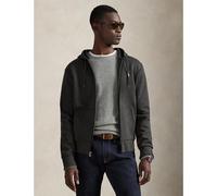 Double Knit Tech Hoodie with Zip Fastening Charcoal
