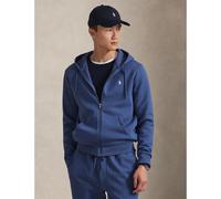 Double Knit Tech Hoodie with Zip Fastening Navy Blue