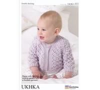 Double Knitting DK Pattern for Baby Long Short Sleeved Cardigans & Waistcoats (UKHKA 111)