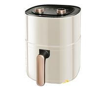 Double-knob Compact Air Fryer Air 360° Fast Circulation Three-dimensional Baking 8.5L Smart Power-off White Green Electric Fryer.(White)