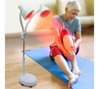 Double-Lamp Far Infrared Lamp 275W Pain Relif Heating Light Floor Stand UK