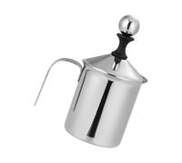 Double Layer 304 Nonrust Steel Handheld Milk Frother Easy to Cleaning Manual Coffee Foam Maker Sturdy Portable Whisk for Coffee Lattes Cappuccinos Home Use