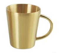 Double Layer 304 Stainless Steel Camping Cup with Handle| Insulated Coffee Beer Mug for Outdoor Hiking Travel| Rust Resistant Thermal Drinkware| Yellow(260ml)