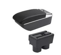 Double Layer Armrest Box For Toyota Avanza Rush Car Armrest Box Storage Interior Dedicated Retrofit Accessories Central armrests boxs(B black line NO USB)