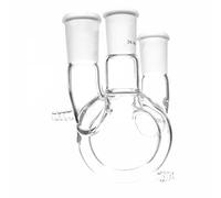 Double layer ball bottle Jacket full package straight three mouth round bottom flask, Borosilicate glass(250mL-F204250)