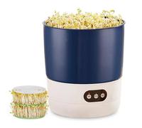Double-layer Bean Sprouter Growing Machine,Smart Bean Sprout Machine,Smart Seed Sprouter Kit with 3 Modes and 360° Rotating Spray, PTC Constant Temperature, for Grow Various Sprouts