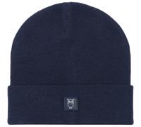 Double-layer beanie KnowledgeCotton Apparel Merino Bleu TU