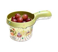 Double Layer Berry Colander, Fruit Rinser Basket, Kitchen Drain Strainer Container with Lid, Large Capacity Produce Washing Bowl, Ventilated Fruit Cleaner Bin, Home Camping 4.53x3.74 inches