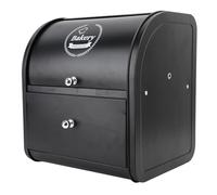 Double Layer Bread Box for Kitchen Countertop, Black Bread Storage Bin with Drawer, Metal Large Capacity Bread Container Food Storage Bin for Cabinet, Pantry, Cupboard (Drawer
