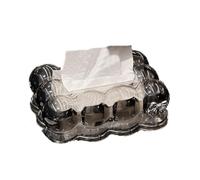 Double layer Bubble Ball Clear Acrylic Tissue Box, Flip Top Glossy Napkin Holder for Luxury Home Table Decor(Grey)