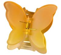 Double-Layer Butterfly Hair Clips for Women, French Retro Orange Yellow Gradient Butterfly Clips for Hair, Cute Plastic Claw Clip with Gold Spring, for Updos and Everyday Styling Accessories