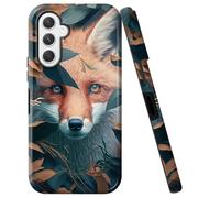 Double Layer Case for Samsung Galaxy A15 5G 6.5", Slim Shockproof Hard Phone Protective Cover for Men & Women, Hybrid TPU+PC Anti-Scratch Protective Durable Cute Phone Case, Cute Fox