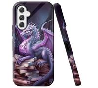 Double Layer Case for Samsung Galaxy S25 FE 5G 6.7", Slim Shockproof Hard Phone Protective Cover for Men & Women, Hybrid TPU+PC Anti-Scratch Protective Durable Phone Case, Purple Dragon Books