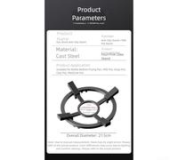 Double Layer Cast Iron Stove Pot Rack Designed with Serrated Edges for Anti Slip Function and Elevated Supports to Prevent Flame Suppression on Gas Stoves (A)