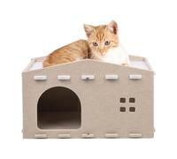 Double Layer Cat Bed, Cat House With Scratching Post, Hidden Pet Condo, Small Cat Towers, Cat Cave Bed, Cat Cave Bed, Pet House For Cats, Cat Bed