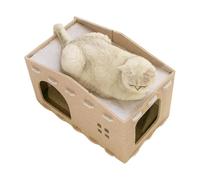 Double Layer Cat Bed, Double Layer Cat Bed, Kitten House | Cat House, Cat Bed, Cave, Scratch-Resistant Peekaboo, Pet Cave, Cat Tunnel Bed, For Large Cats