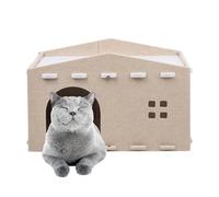 Double Layer Cat Bed, Double Layer Cat Bed, Modern Kitten Home, Cat House, Cat Bed, Cave, Scratch-Resistant, Peekaboo Pet Caves, Cat Tunnel, Bed for Large Cats