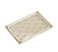 Double Layer Cat Litter Mat - PP 42 x 28.5 x 2 cm Non-Slip at Throw Mat with Double Layer 2 cm Grid Design, Floor Protection Against Littér Spills, Easy Cleaning, Reusable Cat Mat