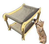 Double Layer Cat Scratching Bed | Sisal 56x35.5x37cm | Breathable Scratching Sofa for Small, Medium and Large Cats | Removable Four Seasons Cat Bed with Scratching Post | Indoor Furniture