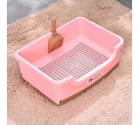 Double layer cat toilet litter box drawer type open cat supplies with litter scoop(Roze)