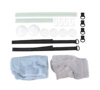 Double Layer Cat Window Perch, Cat Window Hammock Bed with 360° Full View, 33 lbs Weight Limit, 6 Strong Suction Cups, Detachable Wool and Mesh Pads for Indoor Cats Year (Double Layer Gray+Blue)